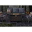 Home Decorators Collection Anaheim 49 in. x 25 in. Aluminum Stainless Steel Black GAS Fire Pit with Black Marble Tile Top