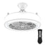 Home Decorators Collection SFL-550L4 Windara 22 in. LED Indoor/Covered Outdoor White Ceiling Fan with Light Kit and Remote Control