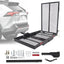 HECASA Hitch Mounted Cargo Carrier Mobility Scooter and Wheelchair Carrier Rack with Loading Ramp Luggage Basket Disability Medical Lift Rack