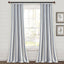 Lush Decor Farmhouse Stripe Yarn Dyed Cotton Window Curtain Panel Pair - 84" x 42" - Navy