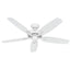Hunter Builder Elite Energy Star 52" Ceiling Fan - Snow White - Snow White Blades