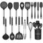 Silicone Cooking Utensil Set, Umite Chef 15pcs Silicone Cooking Kitchen Utensils Set, Non - Stick - Best Kitchen Cookware with Stainless Steel Handle