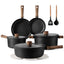 Carote 13-Pcs Nonstick Cookware Sets, Pots and Pans with Stay - Cool Handles, Induction Compatible Kitchen Set, (Black)