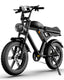 Movcan V30 Electric Bike for Adult, 1000W 20" Fat Tire 48V 15.6AH Removable Battery, 28MPH 7-Speed Disc Brake Off - Road Mountain Ebike UL2849