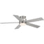 52" Casa Vieja Grand Palm Modern Indoor Outdoor Hugger Ceiling Fan with Dimmable LED Light Remote Control Brushed Nickel Damp Rated for Patio