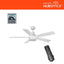Hampton Bay 52130 Fanelee 54 in. White Color Changing LED Matte White Smart Ceiling Fan with Light Kit and Remote Powered by Hubspace