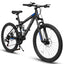 Mountain Bike, High Carbon Steel Bike with 24 in Wheels and 21-Speed Full Suspension, Commuter City Bike