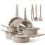 Carote Nonstick Pots and Pans Set, 13 Pcs Induction Kitchen Cookware Sets(Taupe Granite), Brown