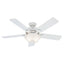 Hunter Pro's Best Five Minute 52" Ceiling Fan with Light - White - White/Beech Blades