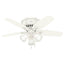 Hunter Builder Low Profile 42" Ceiling Fan with Light - Snow White