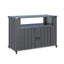 AECOJOY Outdoor Grill Table with Storage Cabinet Weatherproof, Outdoor Kitchen Island, Grill Cabinet Cart with Storage