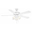 Hampton Bay Glendale 52 in. Indoor White Ceiling Fan with Light Kit