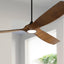 Casa Vieja 70" Kona Modern Tropical Coastal 3 Blade Indoor Outdoor Ceiling Fan with LED Light Remote Control Black Damp Rated Dimmable for Patio