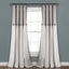 Lush Decor Linen Button Window Curtain Panel - 84", Single, Gray/White