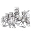 Old Dutch International 36-Piece Kitchen in a Box Cookware Set, Silver