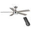 Hampton Bay 52133 Fanelee 54 in. White Color Changing Integrated LED Brushed Nickel Smart Hubspace Ceiling Fan with Light Kit and Remote