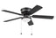 Harbor Breeze Armitage 52 - in Matte Black Indoor Flush Mount Ceiling Fan with Light (5 - Blade)