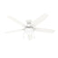 Hunter 52487 52 in. Anisten Fresh White Ceiling Fan with LED Light Kit & Pull Chain