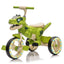 Xuanlur Kids Ride on Dinosaur Tricycle, Toddlers Kid Trike with Wide Flash Wheels, Anti - Slip Pedals, Rear Basket, Music & LED Lights, Toddler Bike