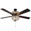 River of Goods Glam 52 inch Width Crystal Double - lit LED Ceiling Fan, Clear