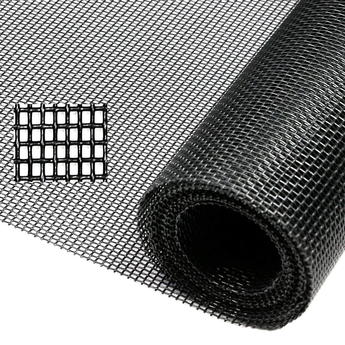TOOLTRIZ Pet Proof Window Screen Replacement, 39�� x 100" Upgraded Thicken Charcoal Fiberglass Mesh for Sliding Pet Screen Door Repair Kit - Screen Main image