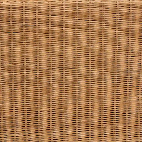 Reiko Handcrafted Natural Rattan Bench with Scalloped Design - Boho Farmhouse Seating for Entryway, Bedroom, or Living Room