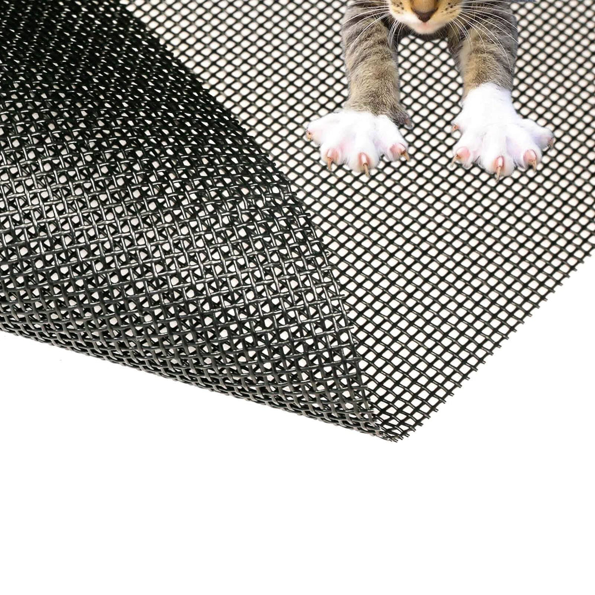 TOOLTRIZ Pet Proof Window Screen Replacement Kit, 60�� x 100�� Upgraded Thicken Charcoal Fiberglass Mesh for Sliding Pet Screen Door Repair Kit - Main image