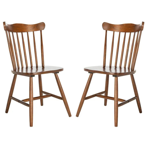 Set of 2 SAFAVIEH Margretta Spindleback Windsor Dining Chairs - Dimensions: 17" W x 19" L x 34" H