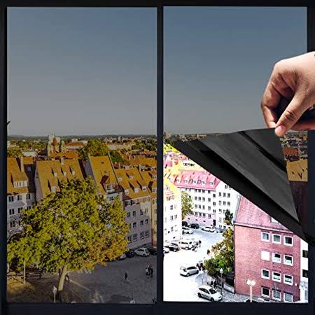Heat Control Window Film, Window Tint Sun Blocking Blackout and UV Protection, One-Way Privacy Mirror Reflective Film,Explosion-Proof Premium Pet Main image